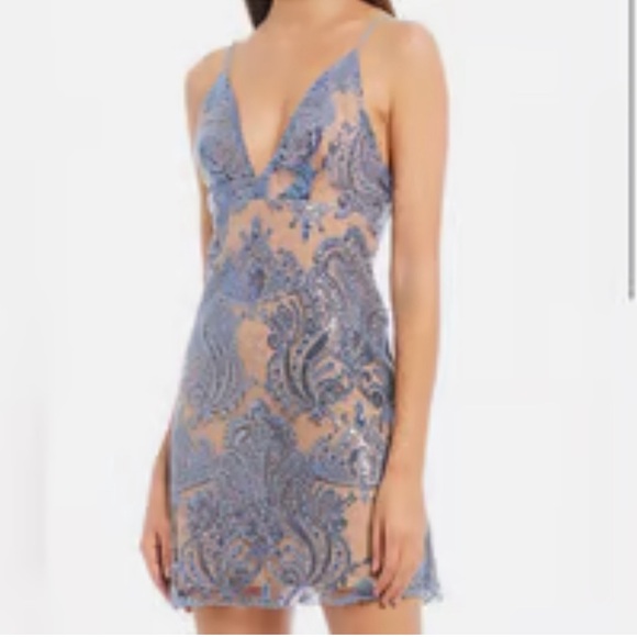 Free People Dresses & Skirts - Free People night shimmer double lined mini dress